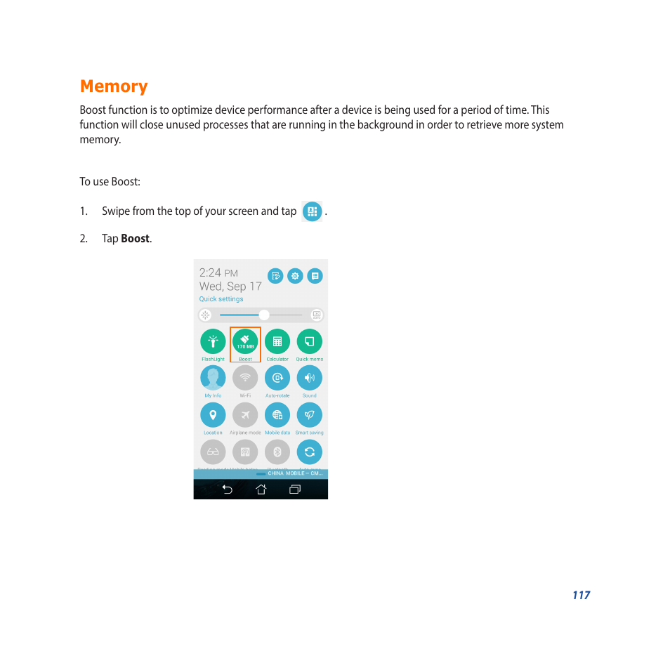 Memory | Asus Padfone X mini User Manual | Page 117 / 146