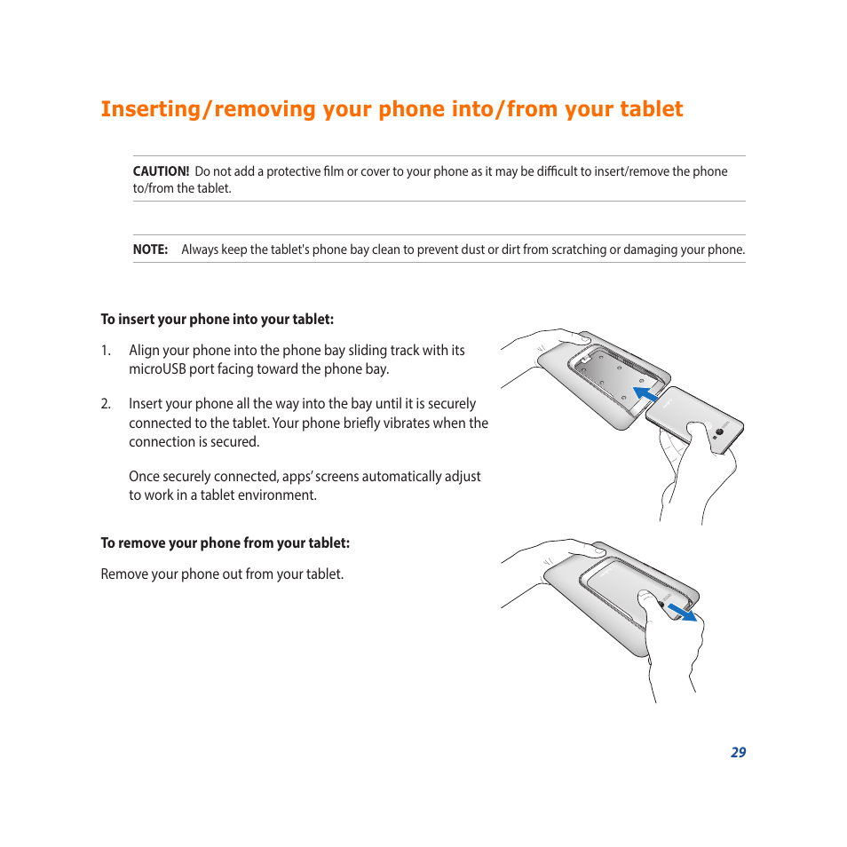 Asus Padfone X mini User Manual | Page 29 / 146