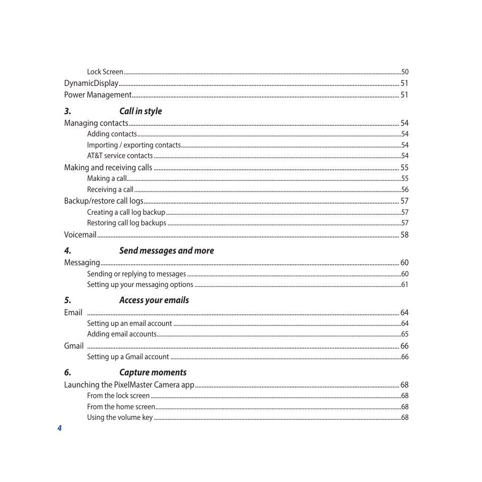 Asus Padfone X mini User Manual | Page 4 / 146