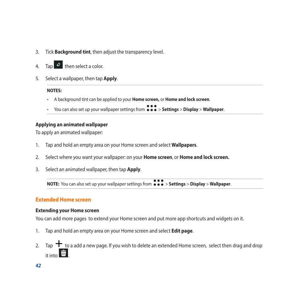 Asus Padfone X mini User Manual | Page 42 / 146