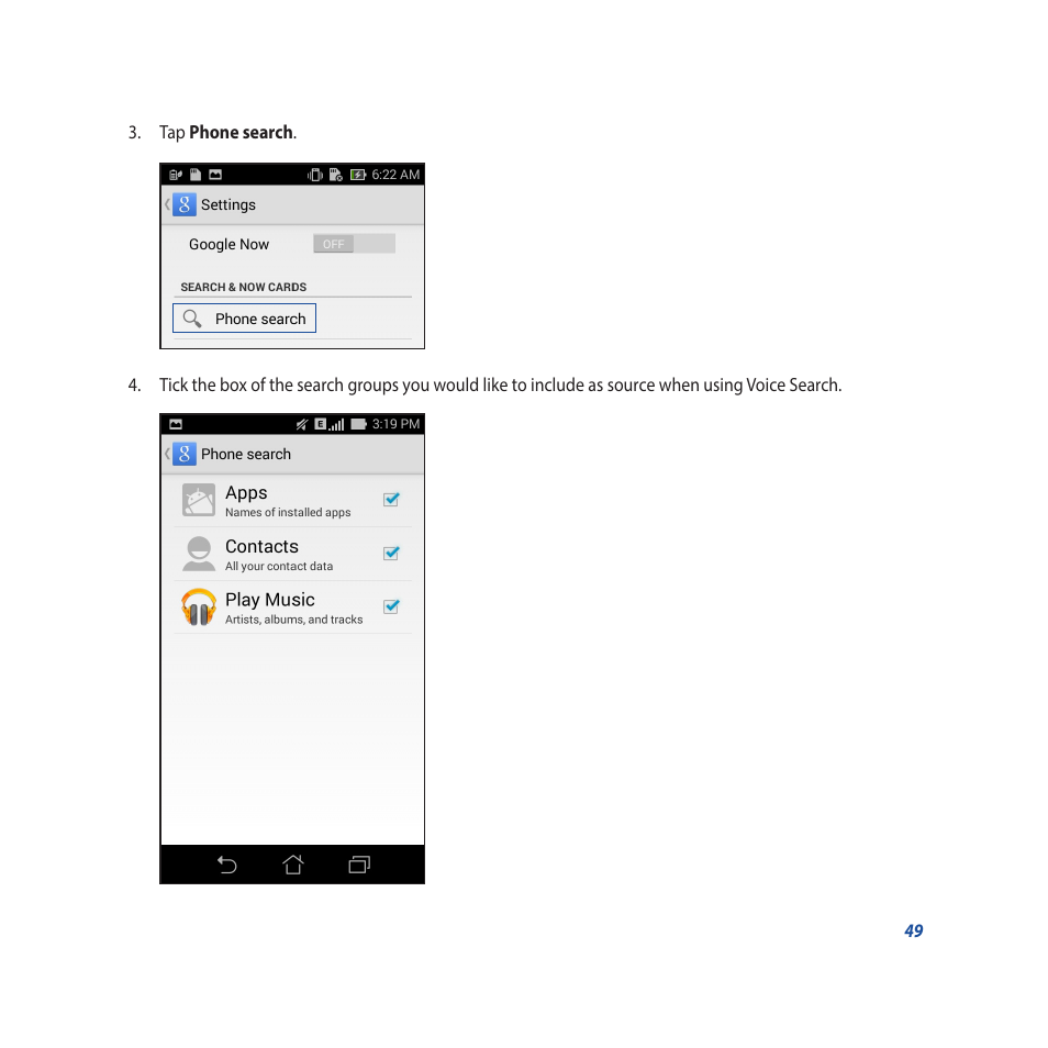 Asus Padfone X mini User Manual | Page 49 / 146