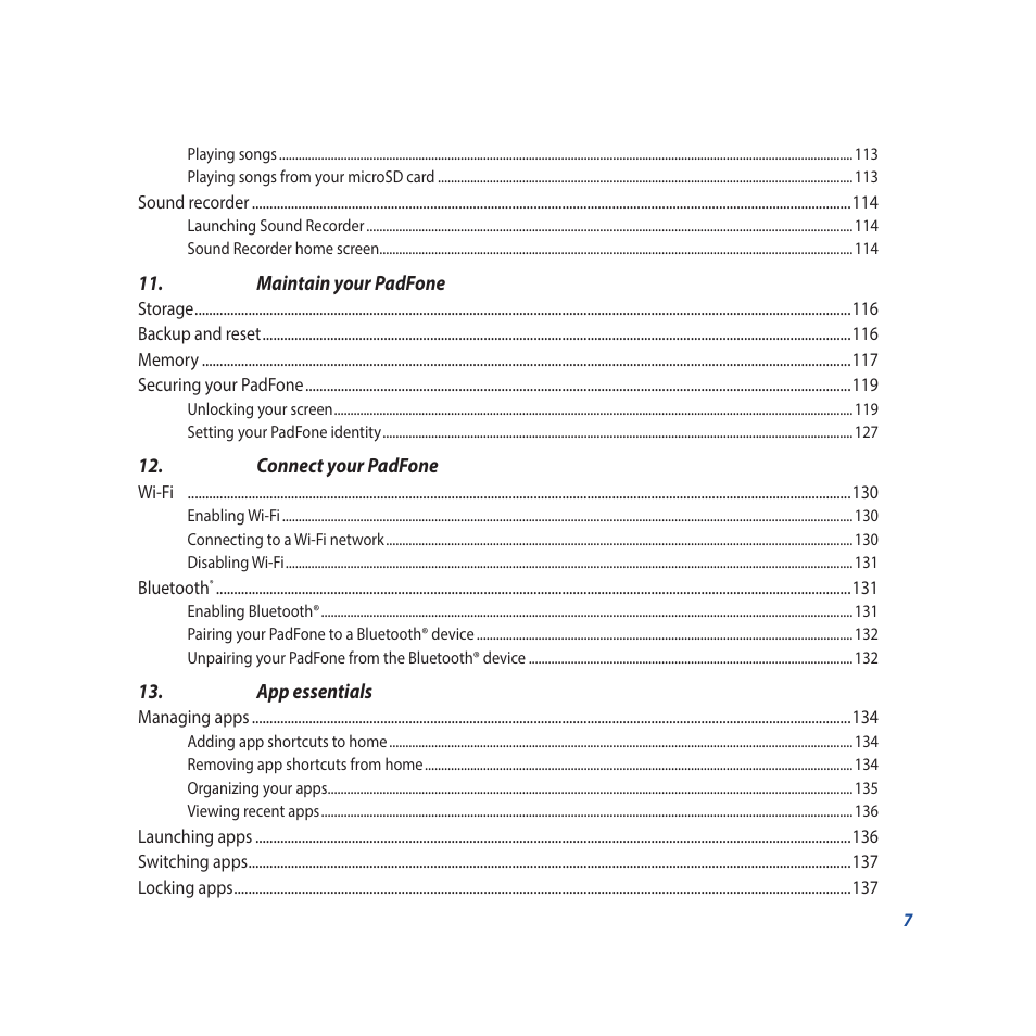 Asus Padfone X mini User Manual | Page 7 / 146