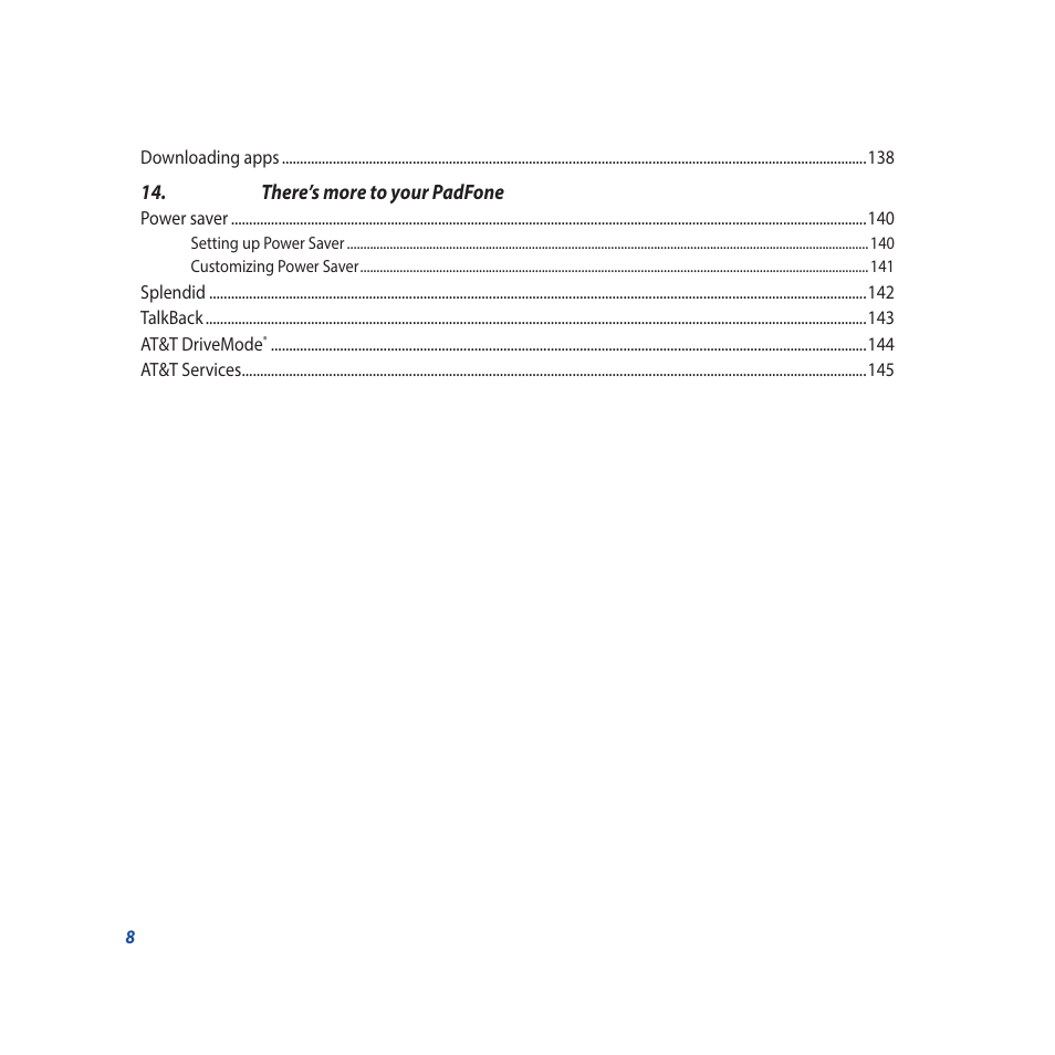 Asus Padfone X mini User Manual | Page 8 / 146