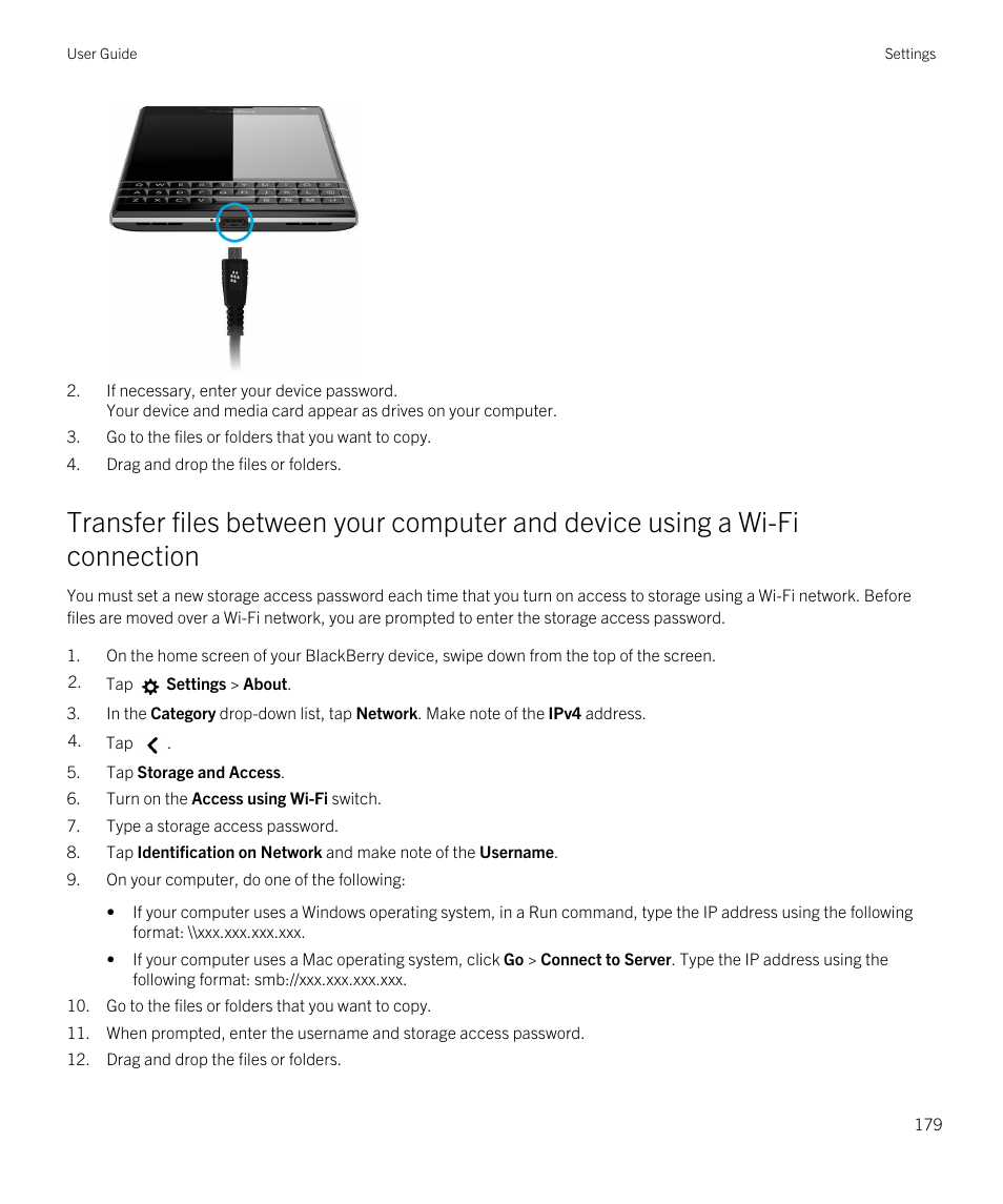 Blackberry Passport User Manual | Page 179 / 278