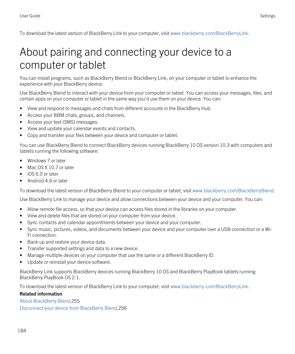 Blackberry Passport User Manual | Page 184 / 278