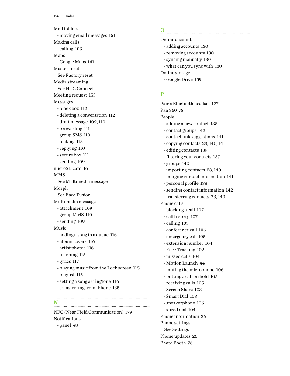 HTC One M9 User Manual | Page 195 / 197