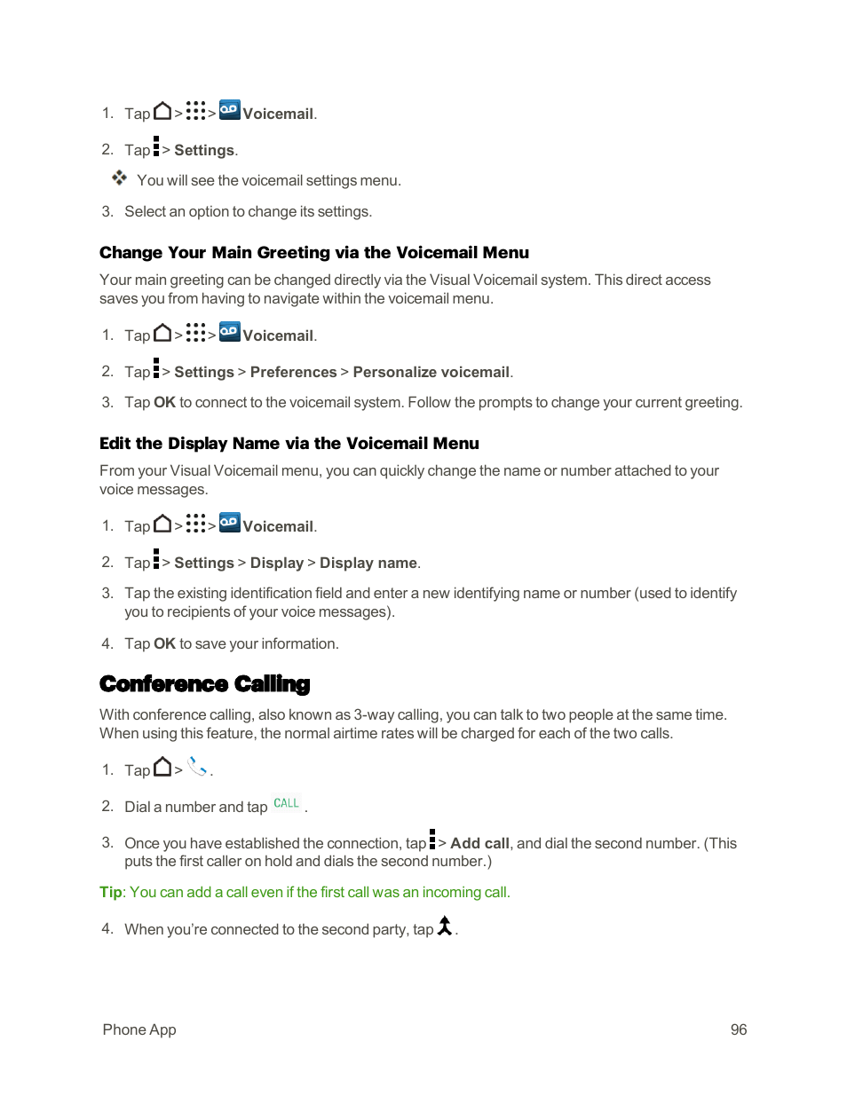 Conference calling | HTC One M9 User Manual | Page 109 / 304