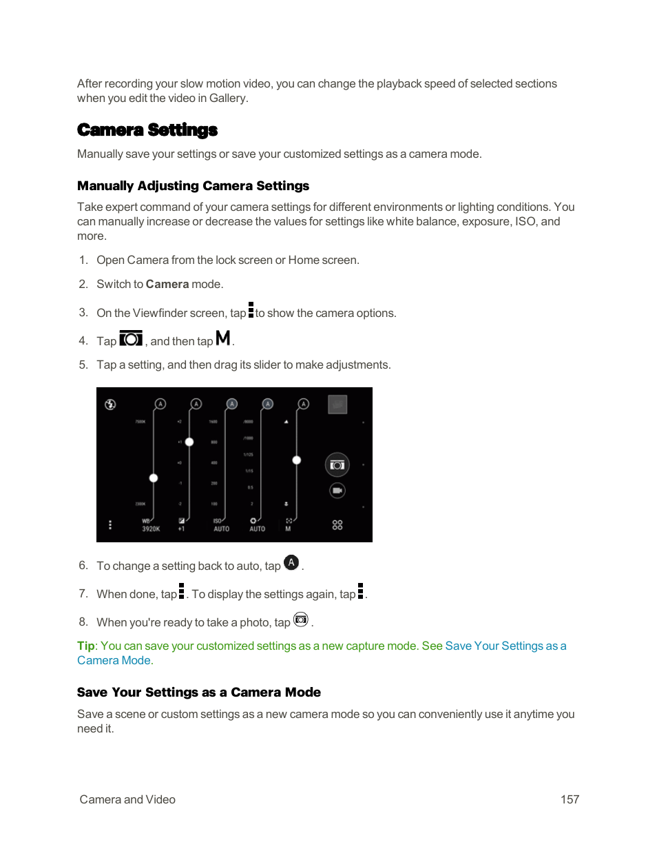 Camera settings | HTC One M9 User Manual | Page 170 / 304