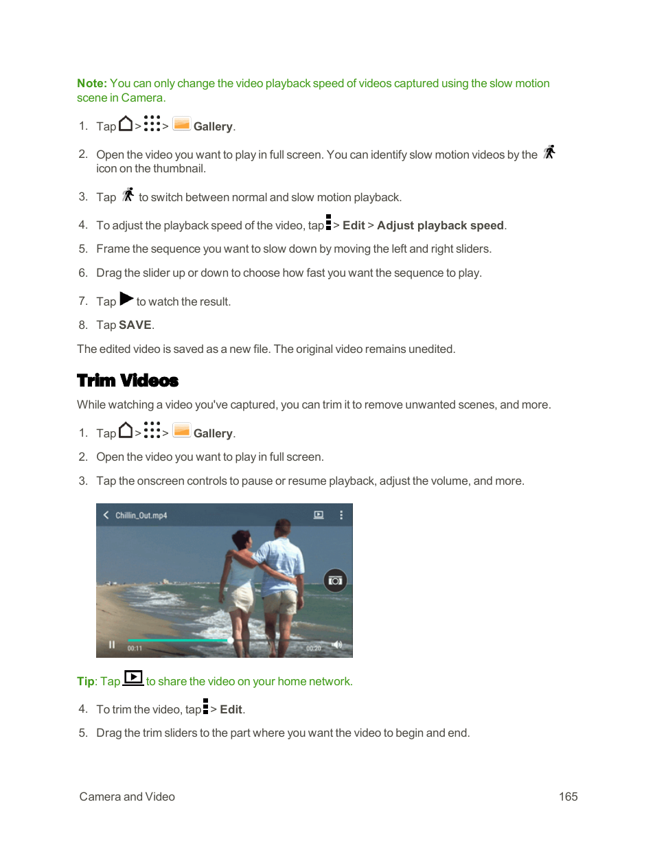 Trim videos | HTC One M9 User Manual | Page 178 / 304