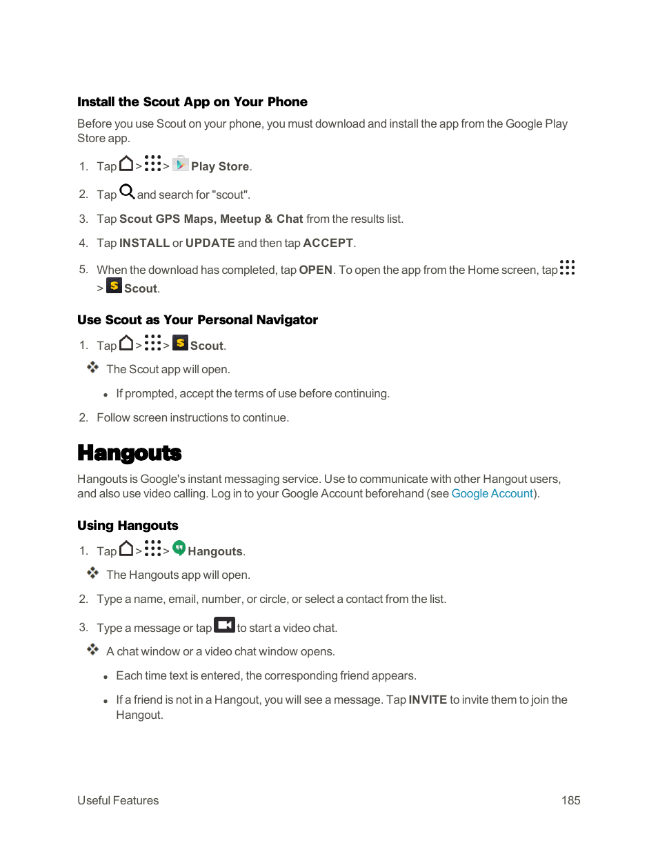 Hangouts | HTC One M9 User Manual | Page 198 / 304