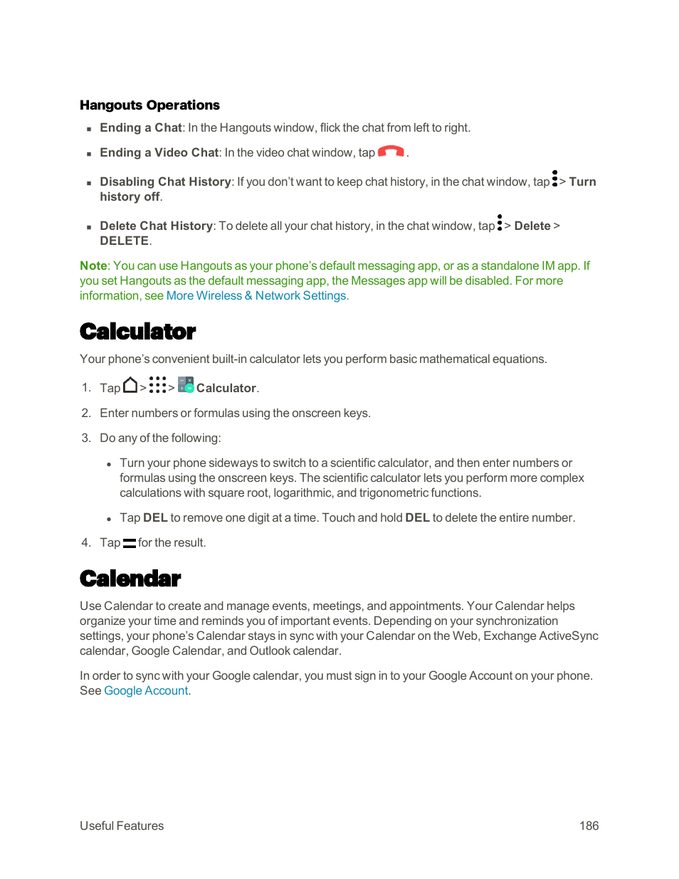 Calculator, Calendar | HTC One M9 User Manual | Page 199 / 304