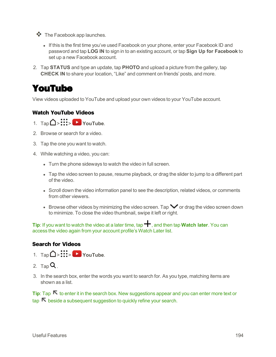 Youtube | HTC One M9 User Manual | Page 207 / 304