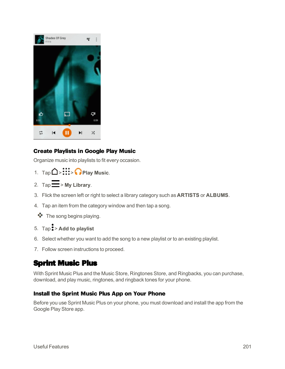 Sprint music plus | HTC One M9 User Manual | Page 214 / 304