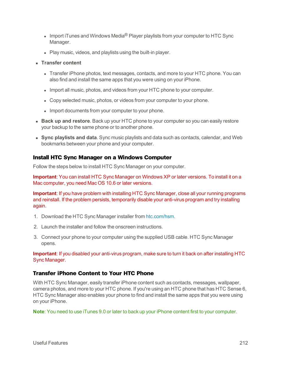 HTC One M9 User Manual | Page 225 / 304