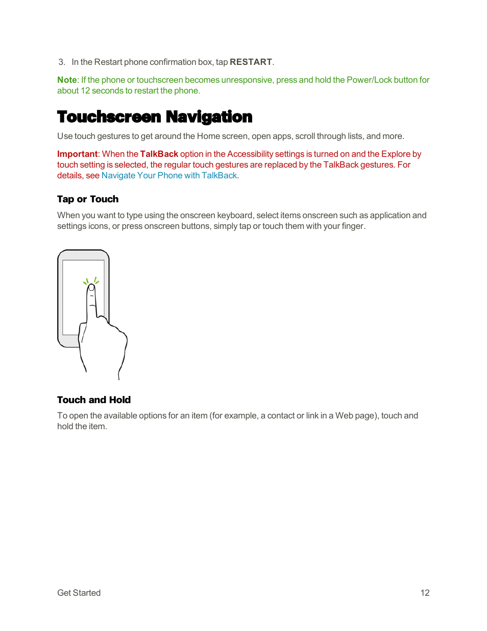 Touchscreen navigation | HTC One M9 User Manual | Page 25 / 304