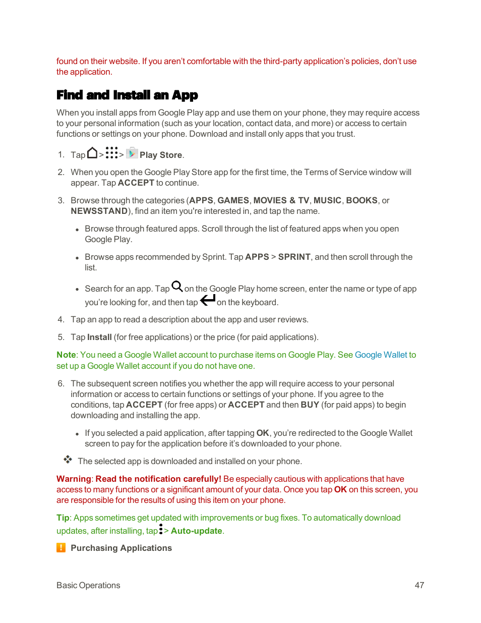 Find and install an app | HTC One M9 User Manual | Page 60 / 304