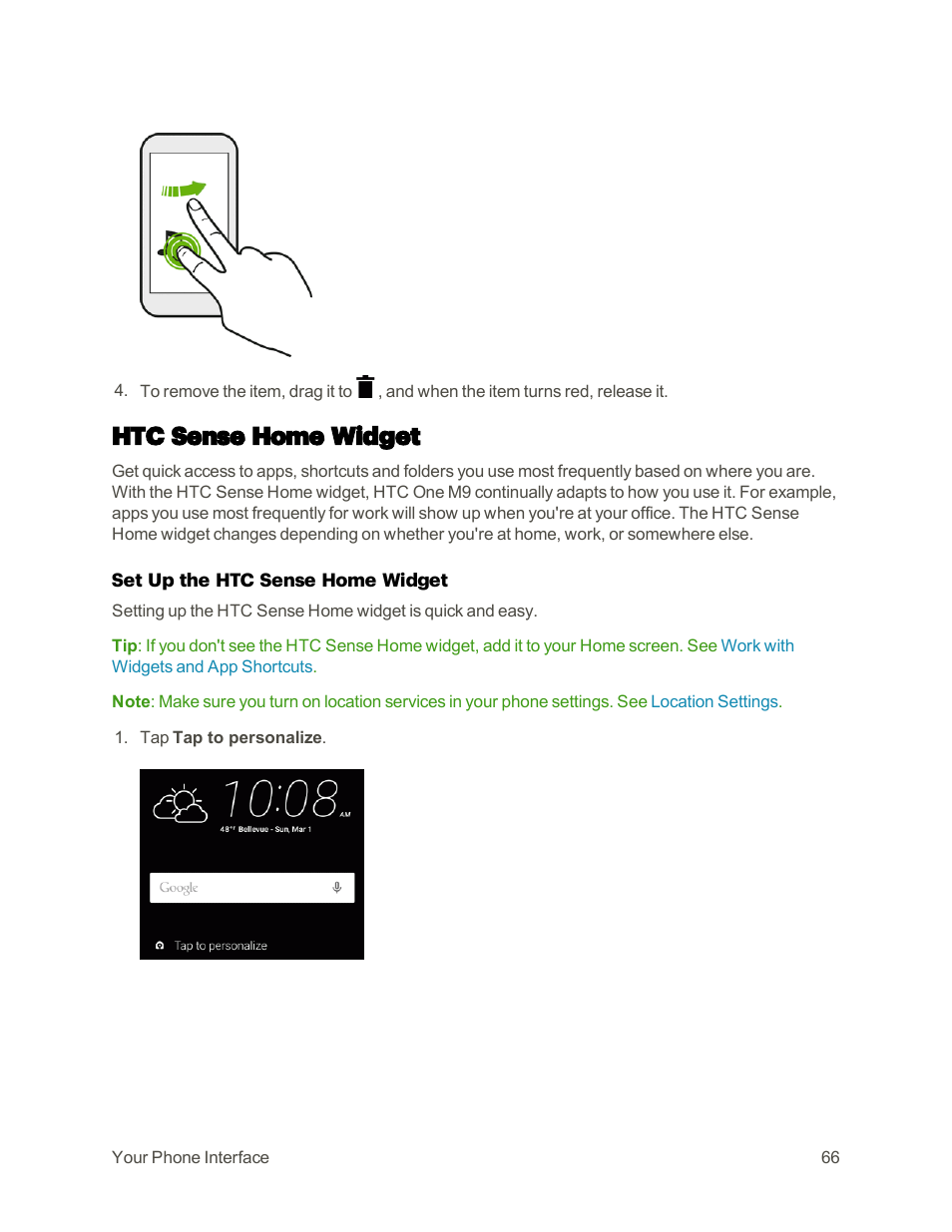 Htc sense home widget | HTC One M9 User Manual | Page 79 / 304