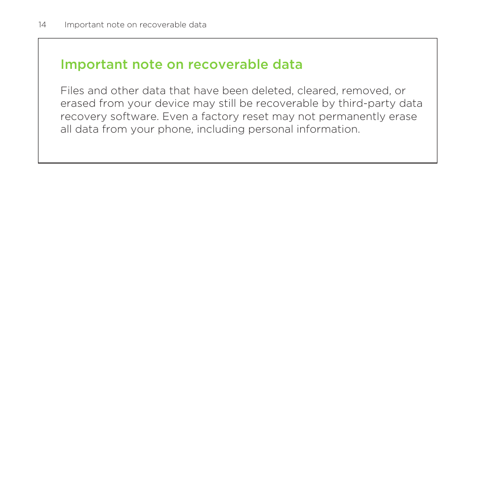 HTC One M8 for Windows User Manual | Page 14 / 204