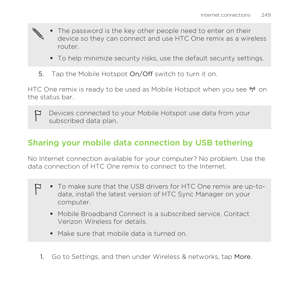 HTC One Remix User Manual | Page 249 / 285