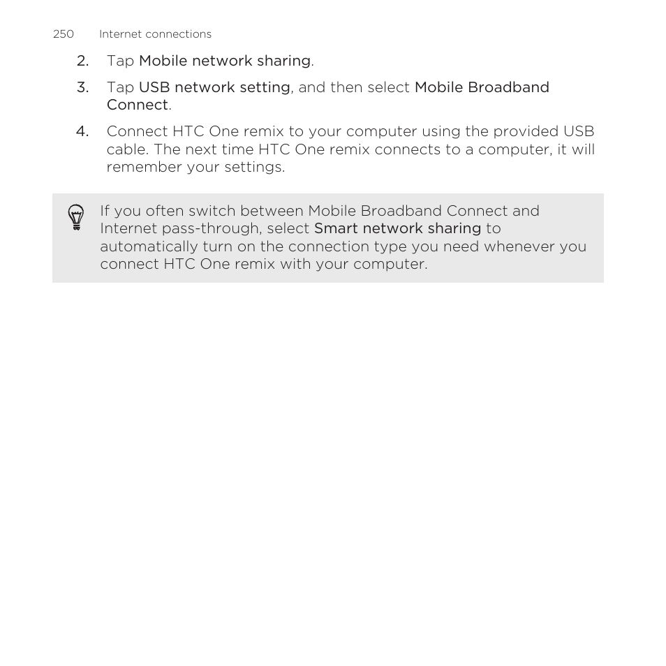 HTC One Remix User Manual | Page 250 / 285