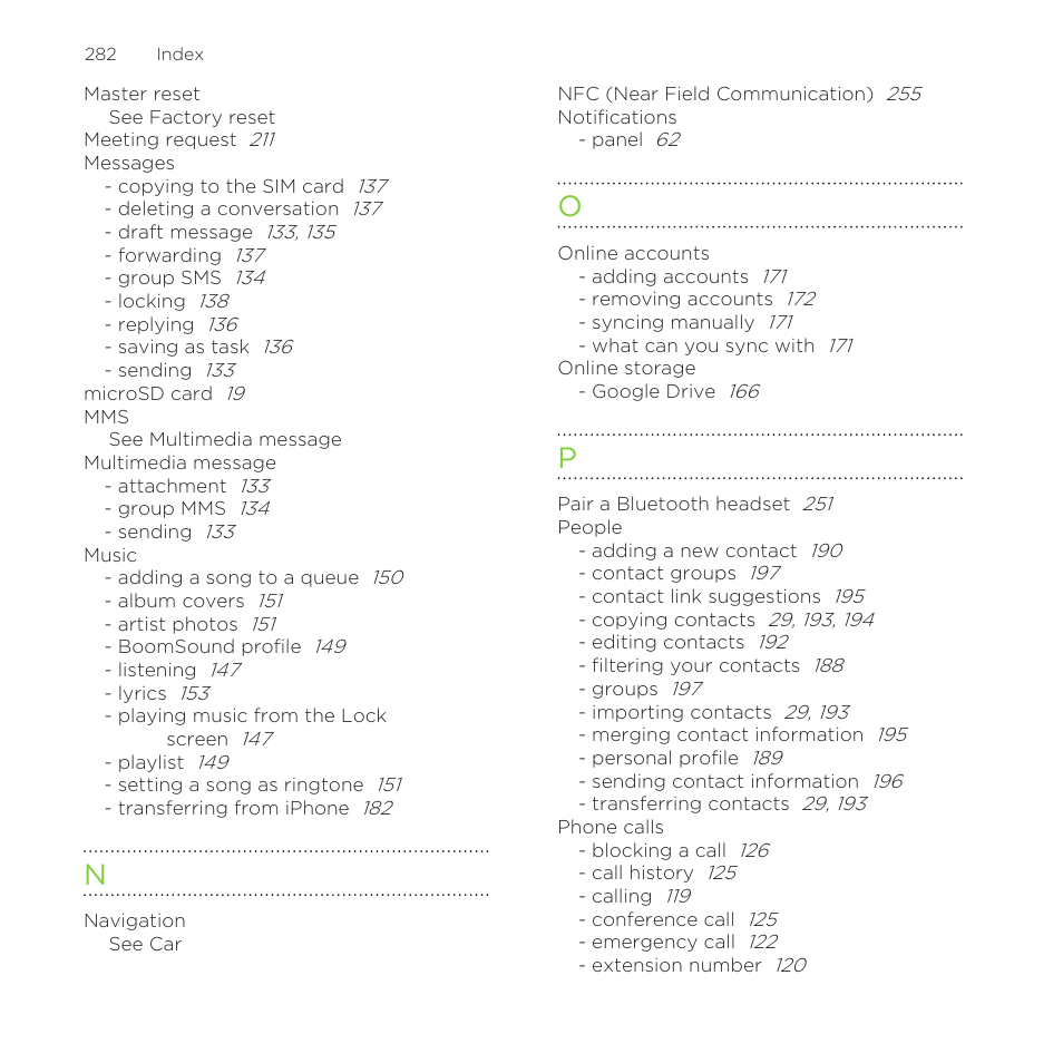 HTC One Remix User Manual | Page 282 / 285