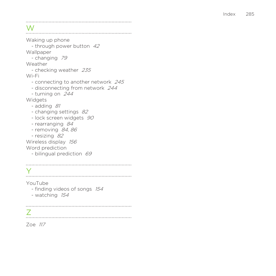 See zoe | HTC One Remix User Manual | Page 285 / 285