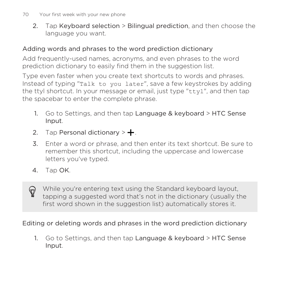 HTC One Remix User Manual | Page 70 / 285