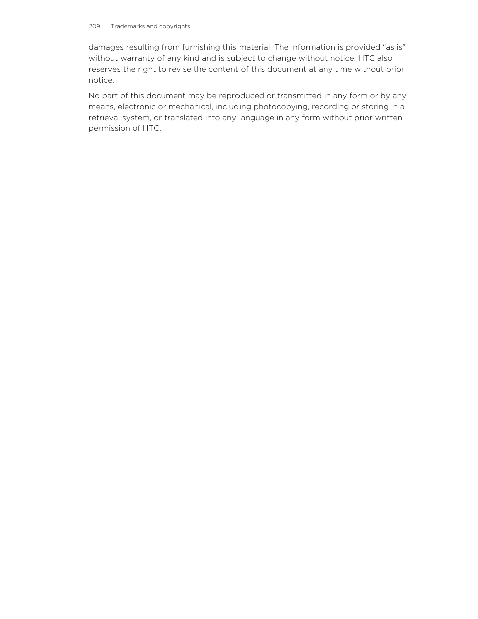 HTC Butterfly 2 User Manual | Page 209 / 216