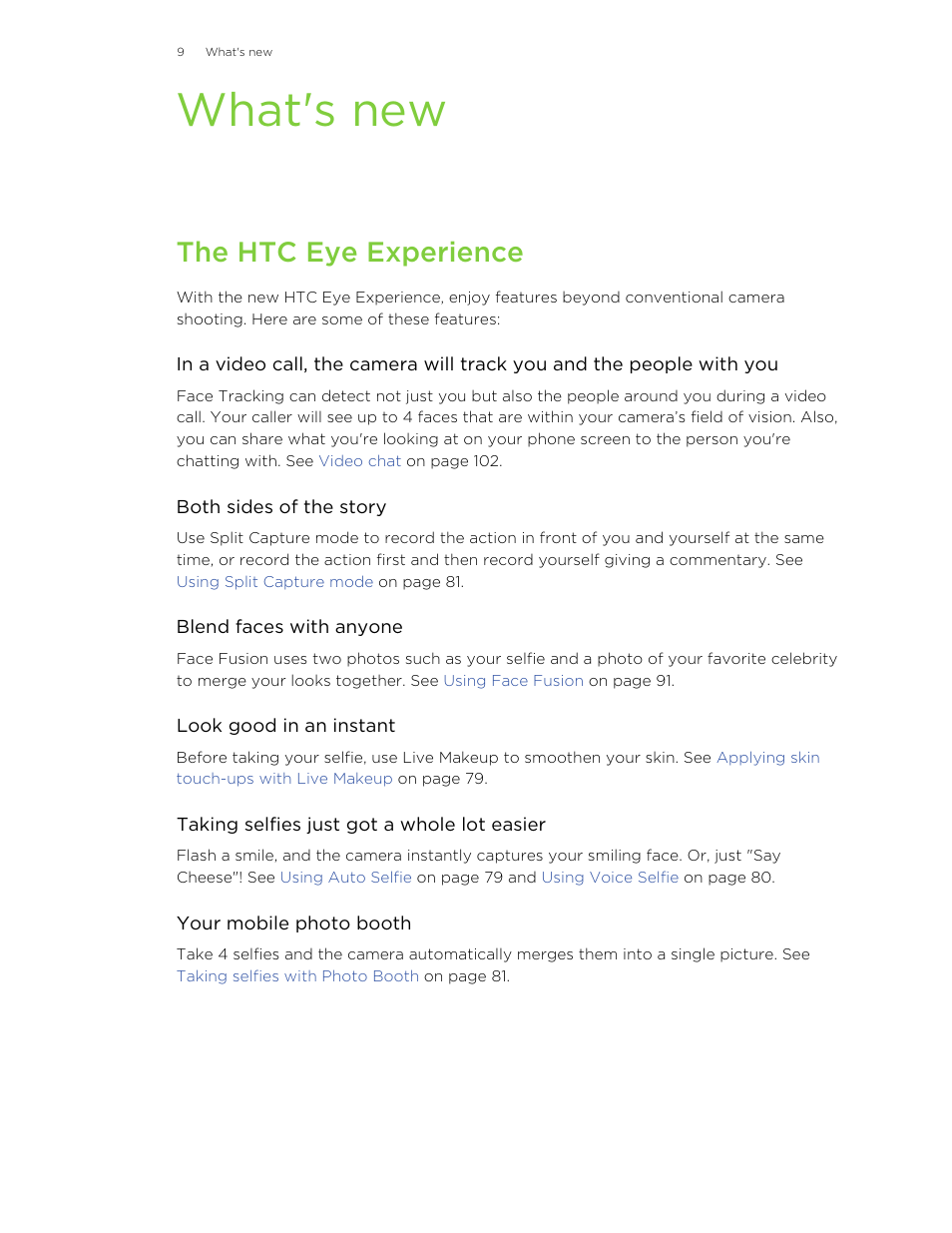What's new, The htc eye experience | HTC Butterfly 2 User Manual | Page 9 / 216