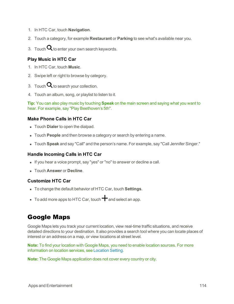 Google maps | HTC One E8 User Manual | Page 127 / 262