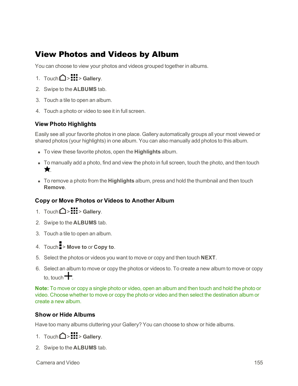 View photos and videos by album | HTC One E8 User Manual | Page 168 / 262
