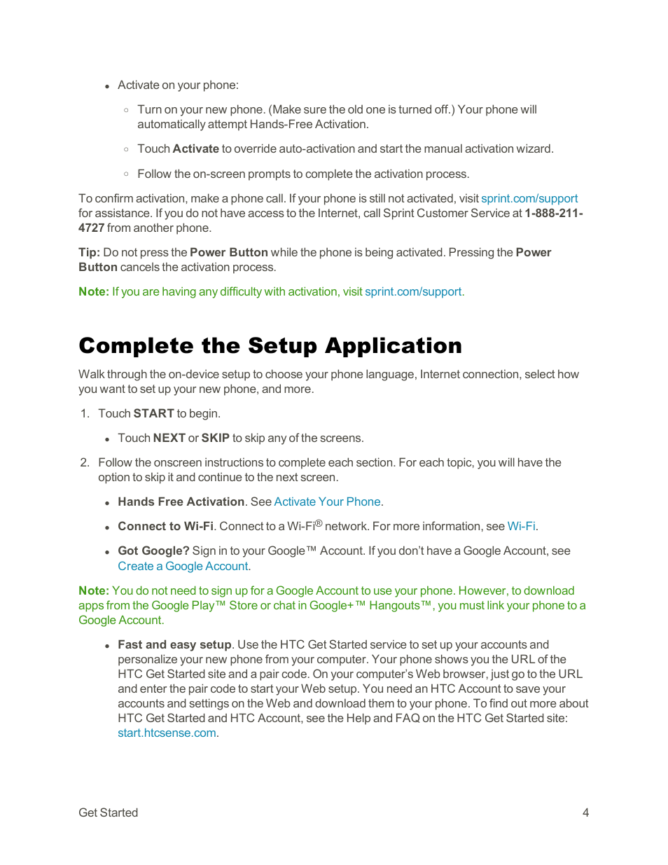 Complete the setup application | HTC One E8 User Manual | Page 17 / 262