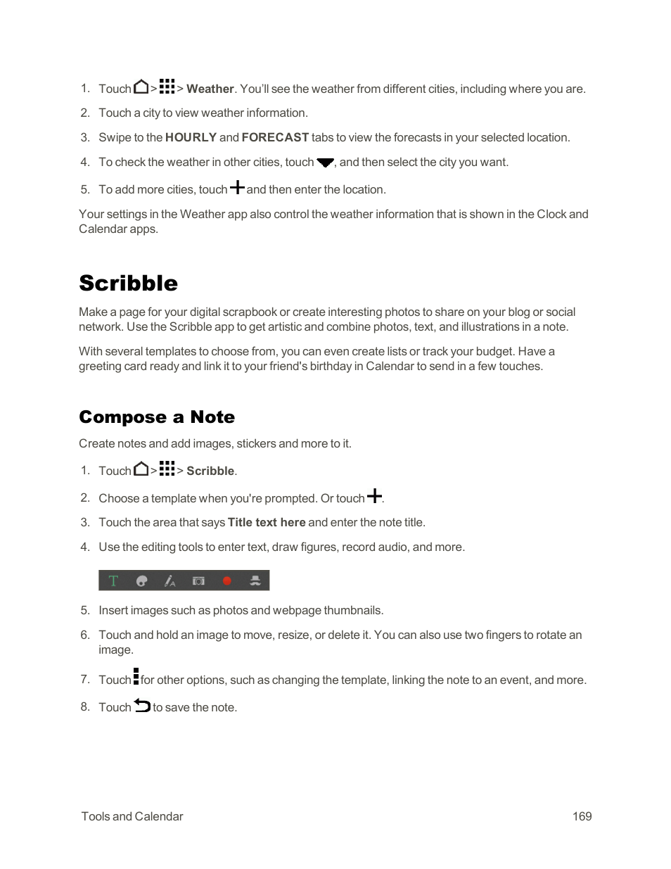 Scribble, Compose a note | HTC One E8 User Manual | Page 182 / 262