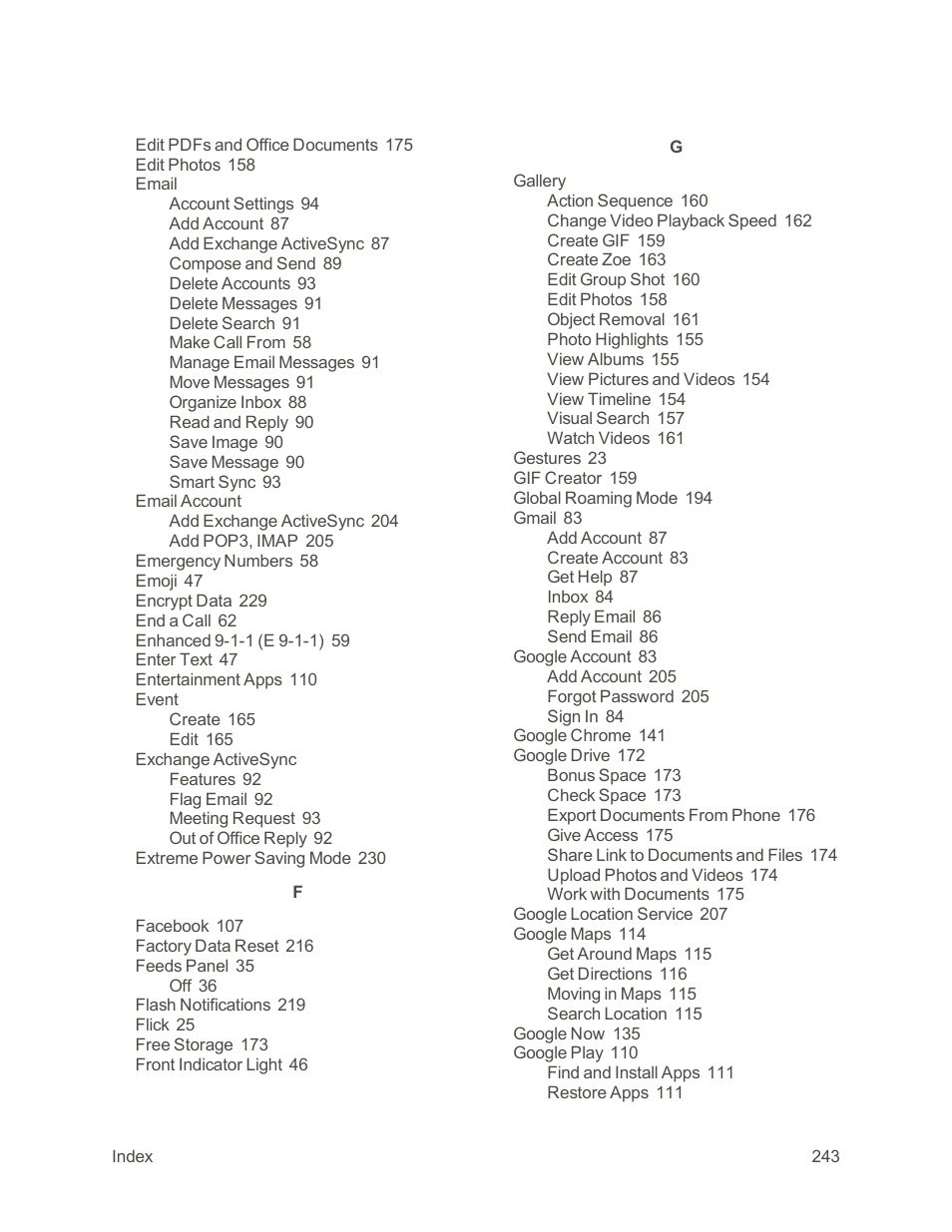HTC One E8 User Manual | Page 256 / 262