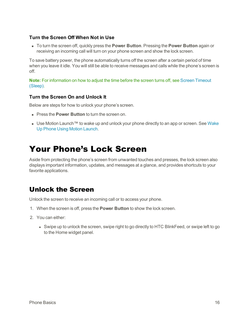 Your phone’s lock screen, Unlock the screen | HTC One E8 User Manual | Page 29 / 262