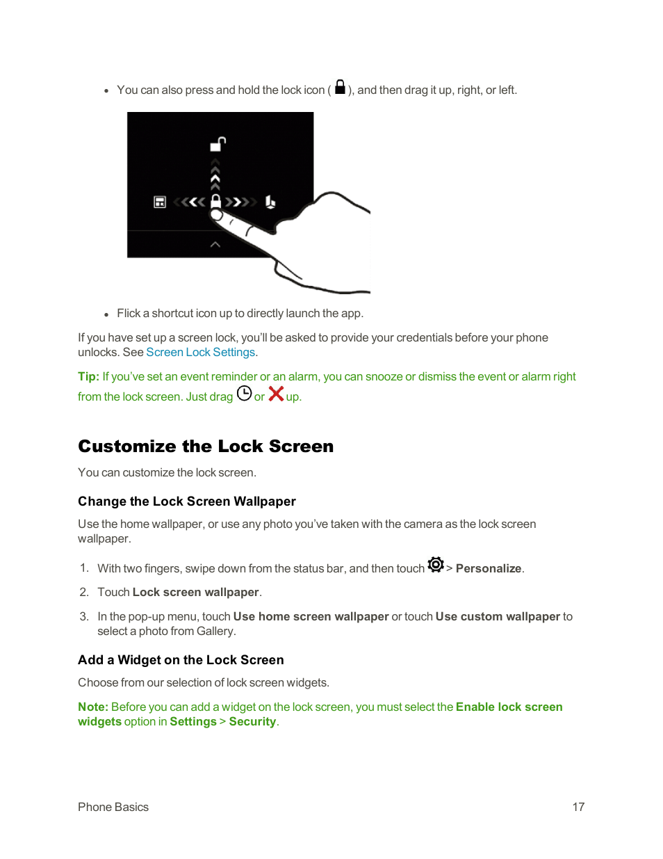 Customize the lock screen | HTC One E8 User Manual | Page 30 / 262