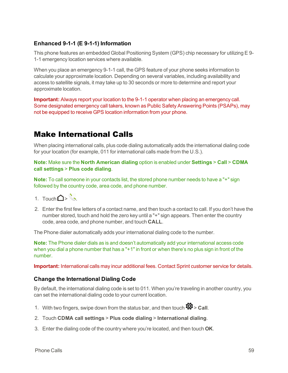 Make international calls | HTC One E8 User Manual | Page 72 / 262