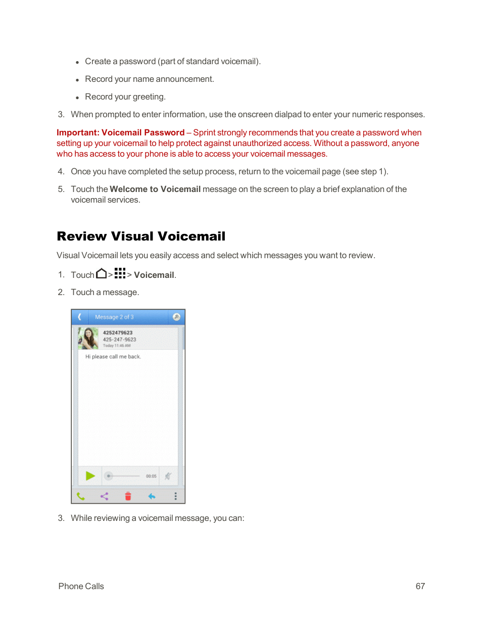 Review visual voicemail | HTC One E8 User Manual | Page 80 / 262