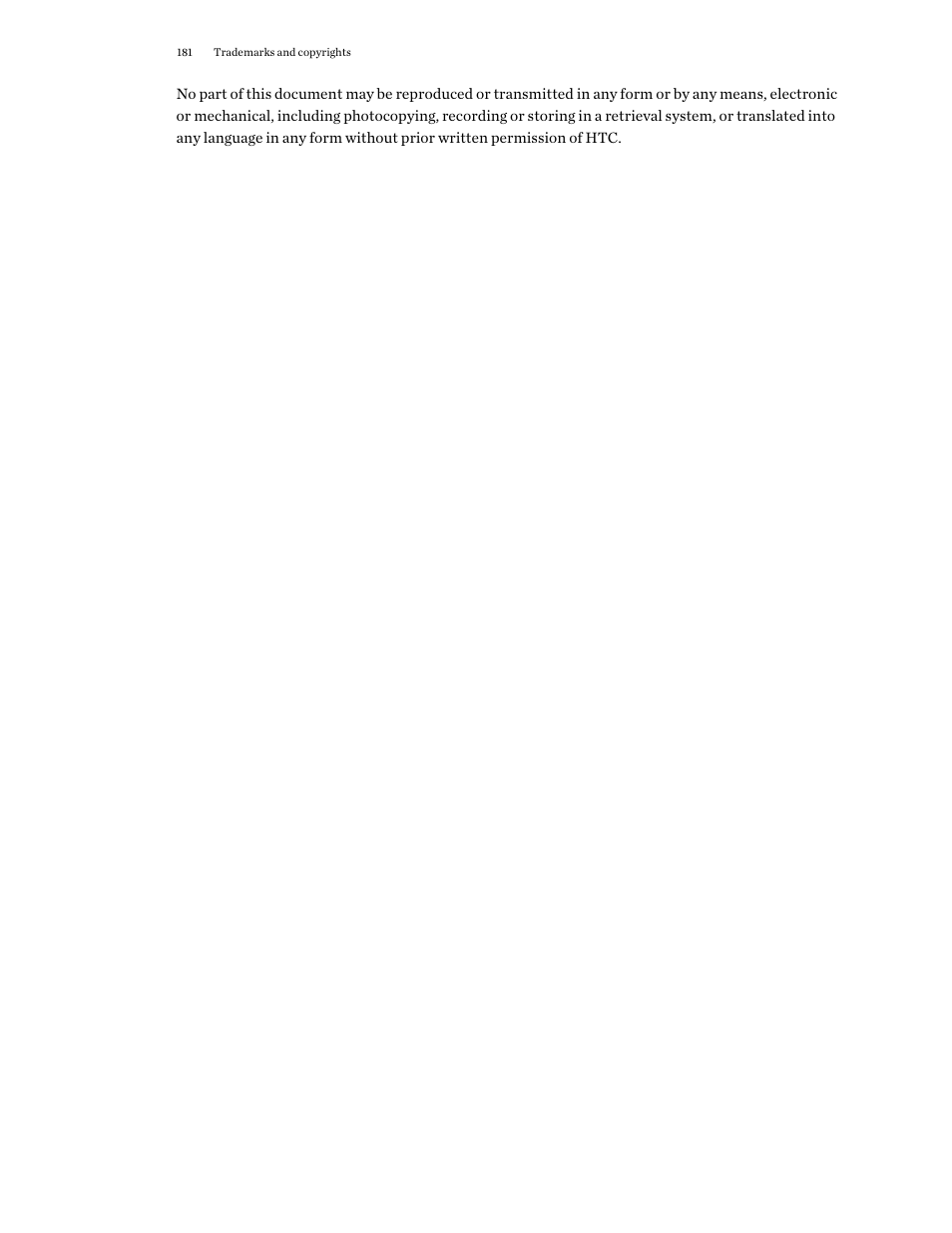 HTC One E8 User Manual | Page 181 / 188