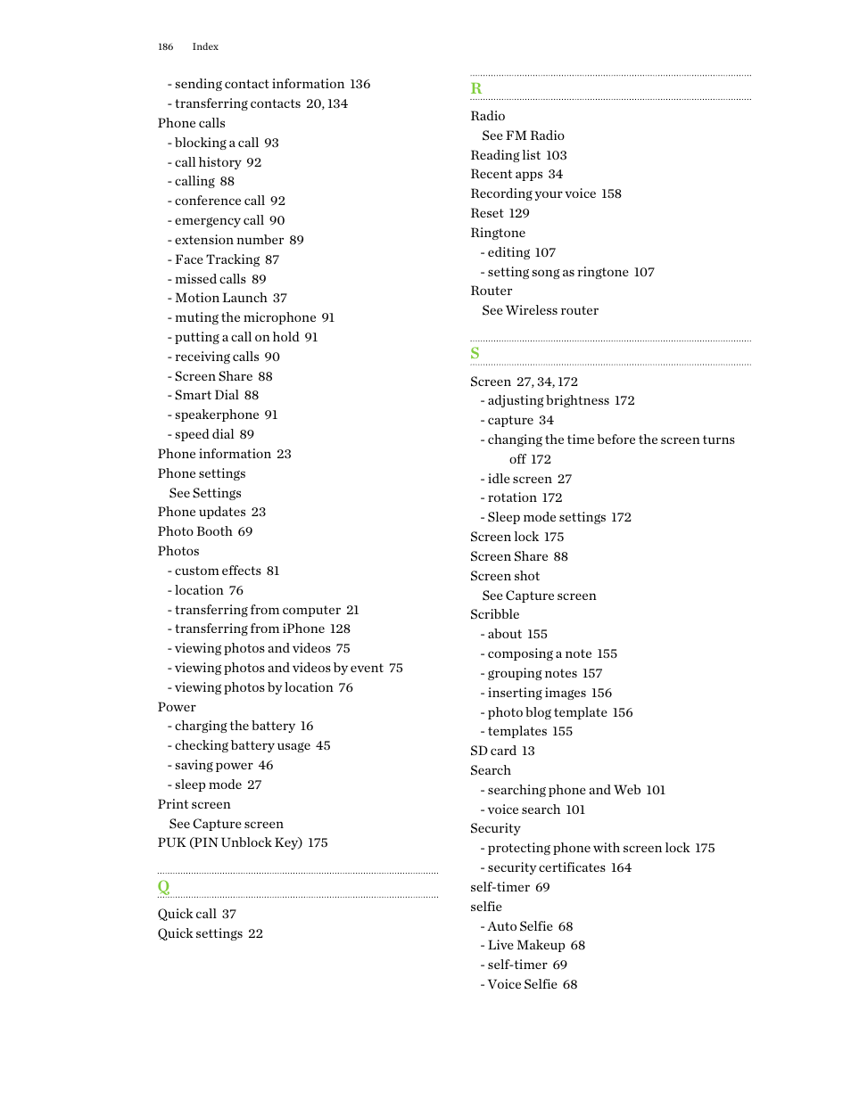 HTC One E8 User Manual | Page 186 / 188