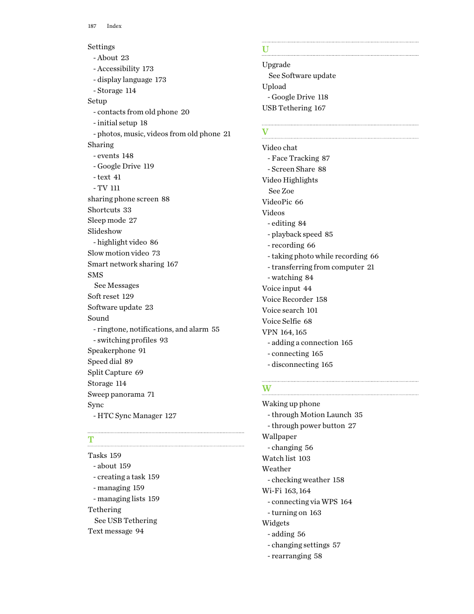 HTC One E8 User Manual | Page 187 / 188