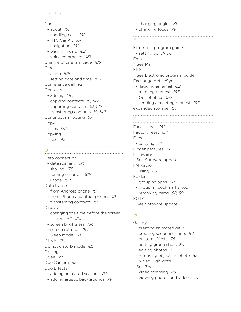 HTC One M8 User Manual | Page 196 / 201