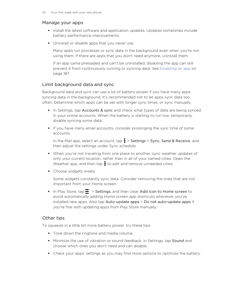 HTC One M8 User Manual | Page 52 / 201