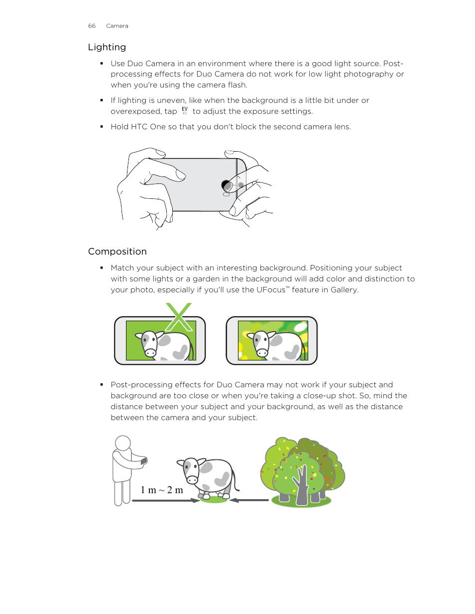 1 m ~ 2 m | HTC One M8 User Manual | Page 66 / 201