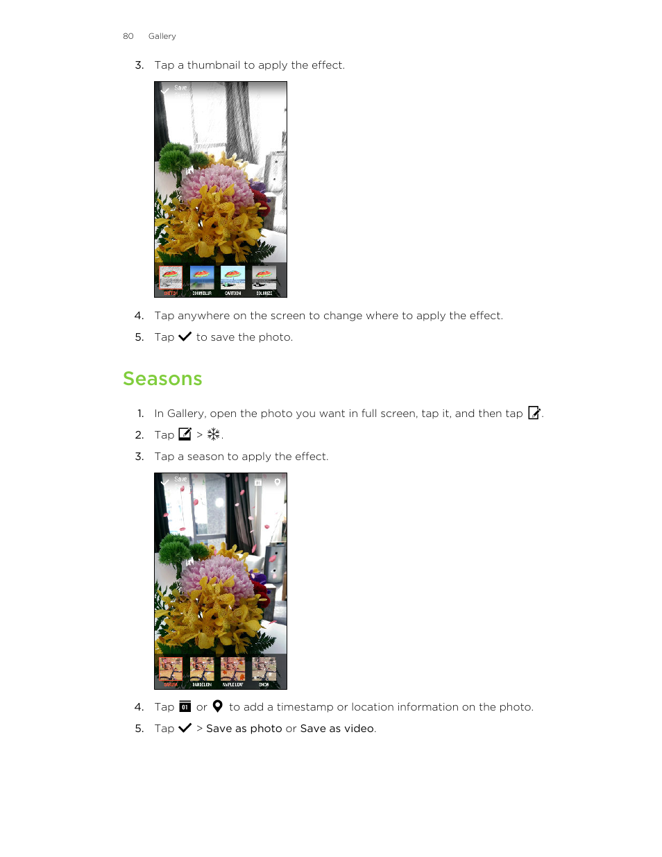 Seasons | HTC One M8 User Manual | Page 80 / 201