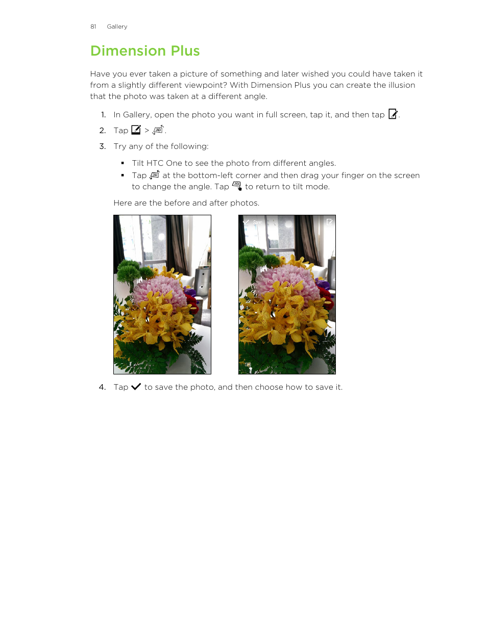 Dimension plus | HTC One M8 User Manual | Page 81 / 201