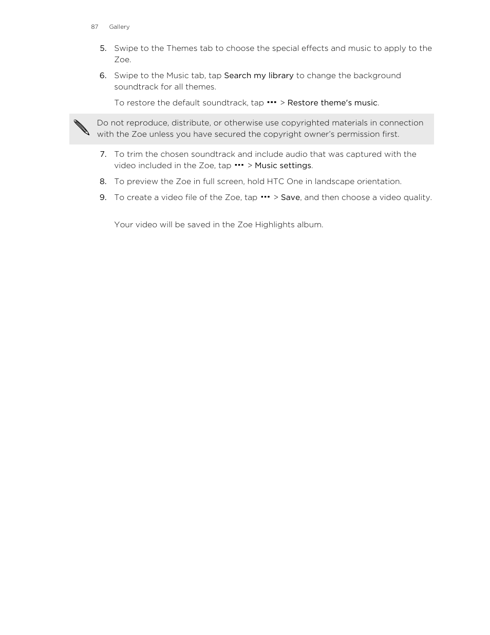 HTC One M8 User Manual | Page 87 / 201