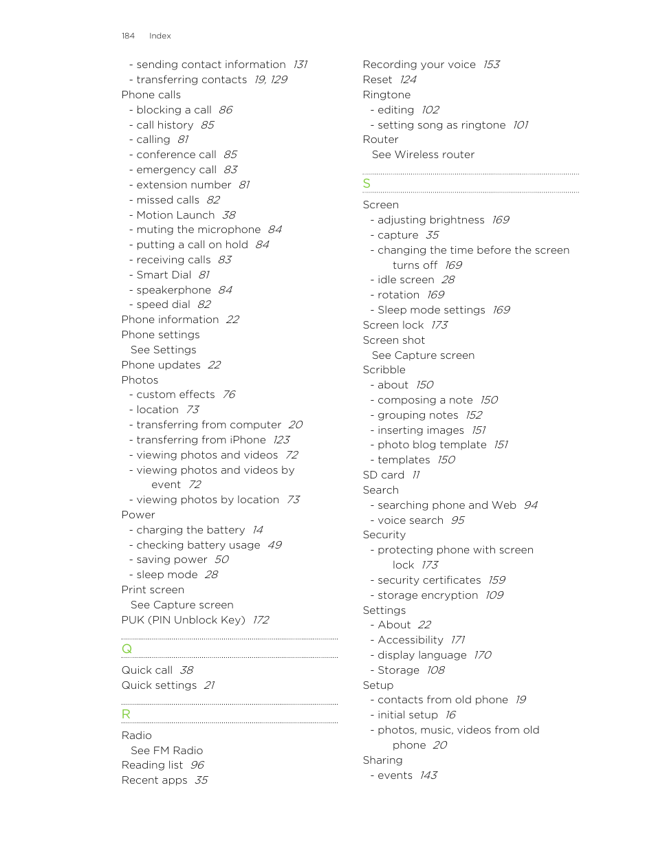 HTC One E8 User Manual | Page 184 / 185