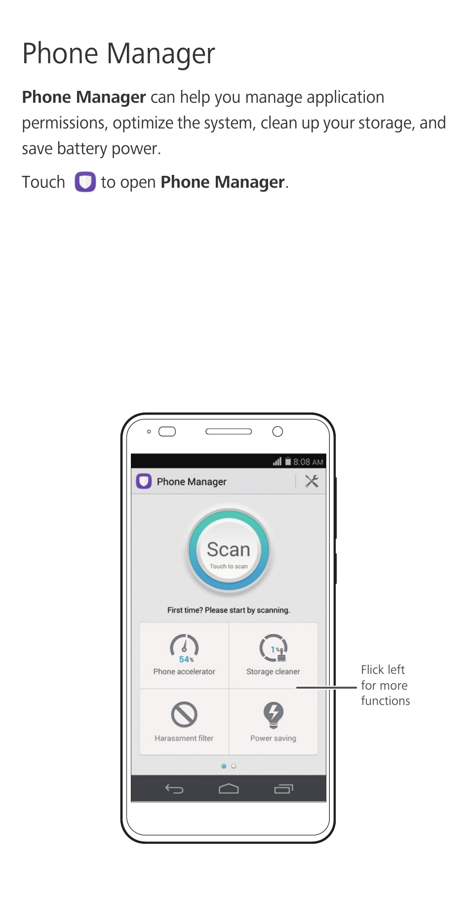 Phone manager | Huawei Honor 6 User Manual | Page 9 / 12