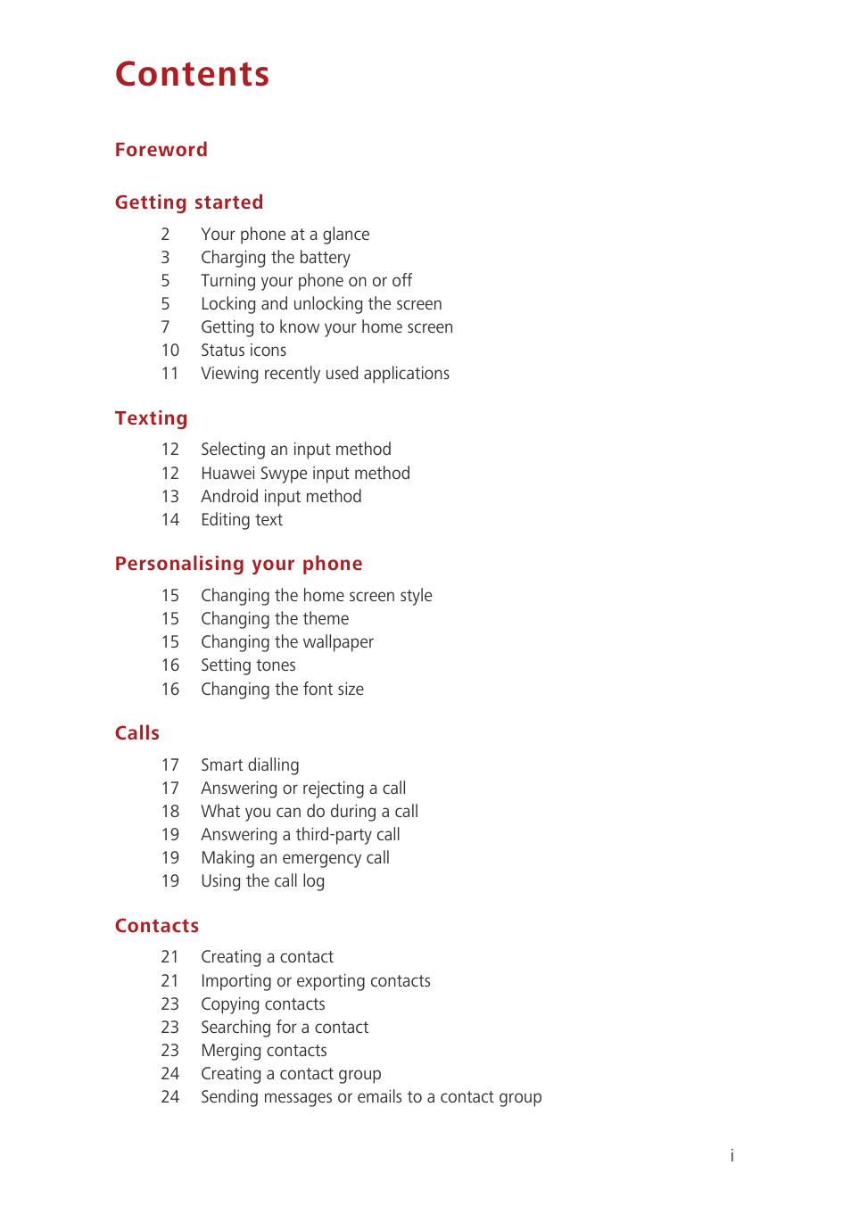 Huawei Honor 6 User Manual | Page 2 / 81